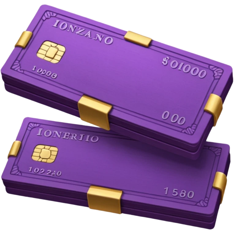 billetes en 3d morado oscuro en png emoji
