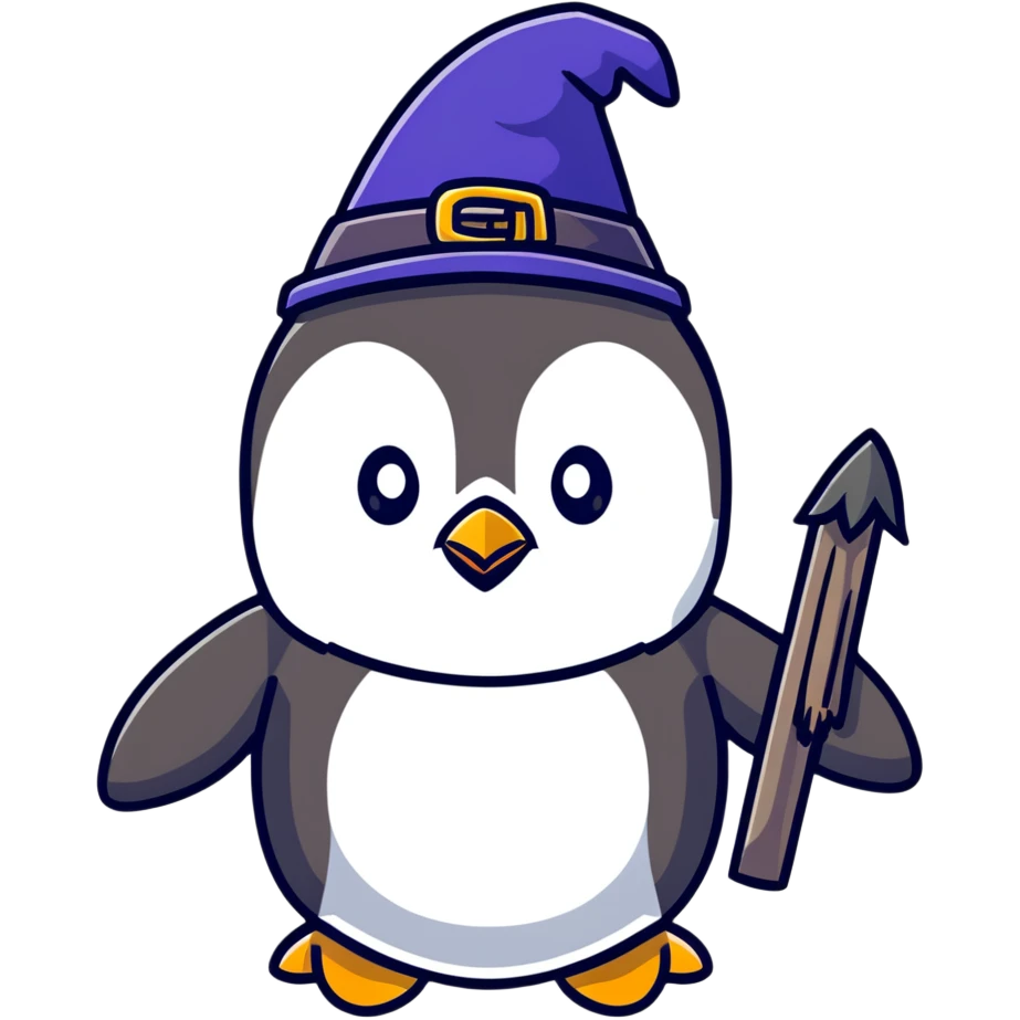 penguin wizard emoji