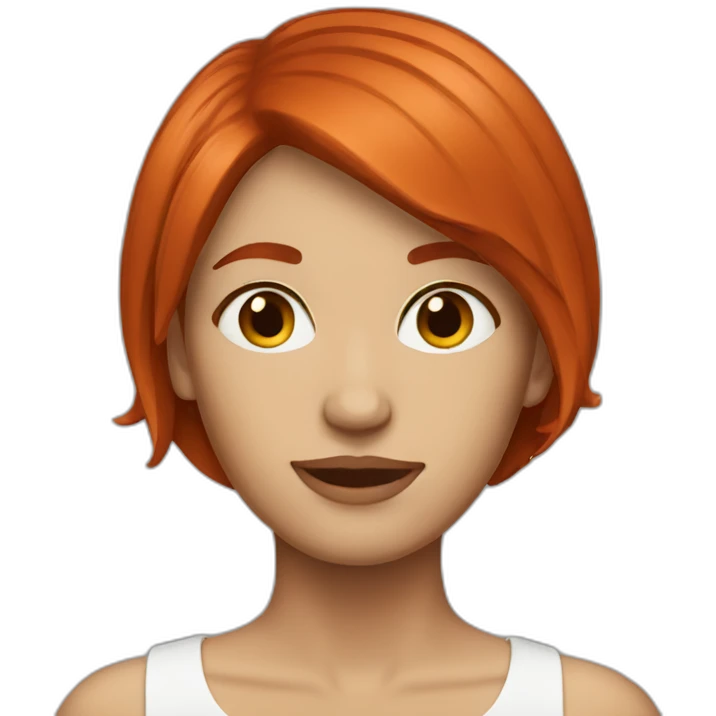 short hair redhead woman emoji
