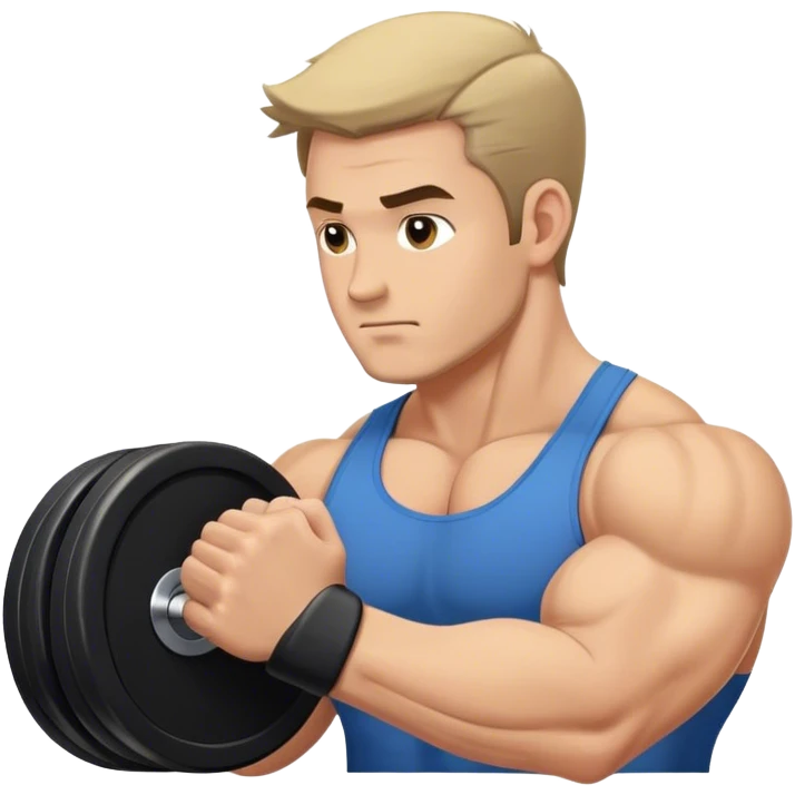 man weighted wrist curl emoji