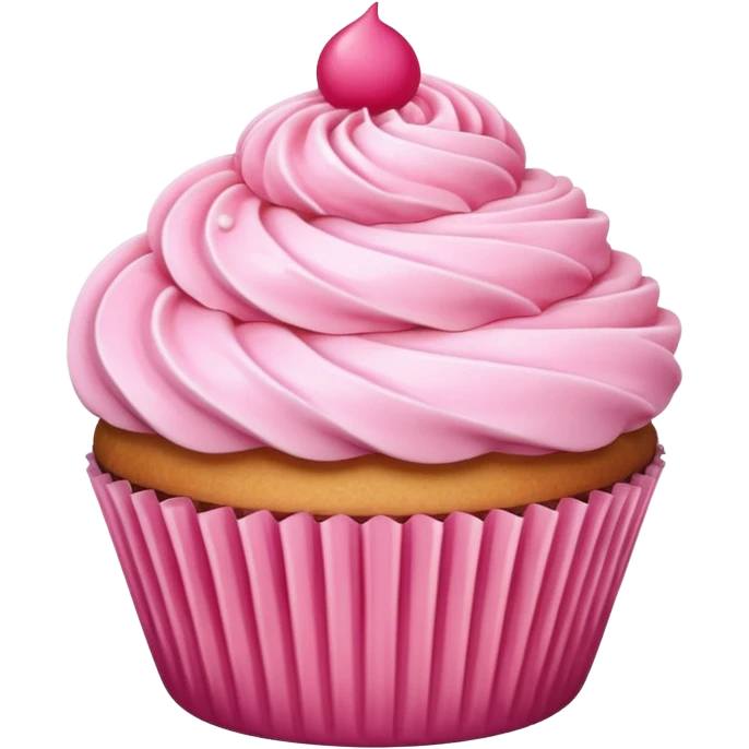 Cupcake with pink icing emoji