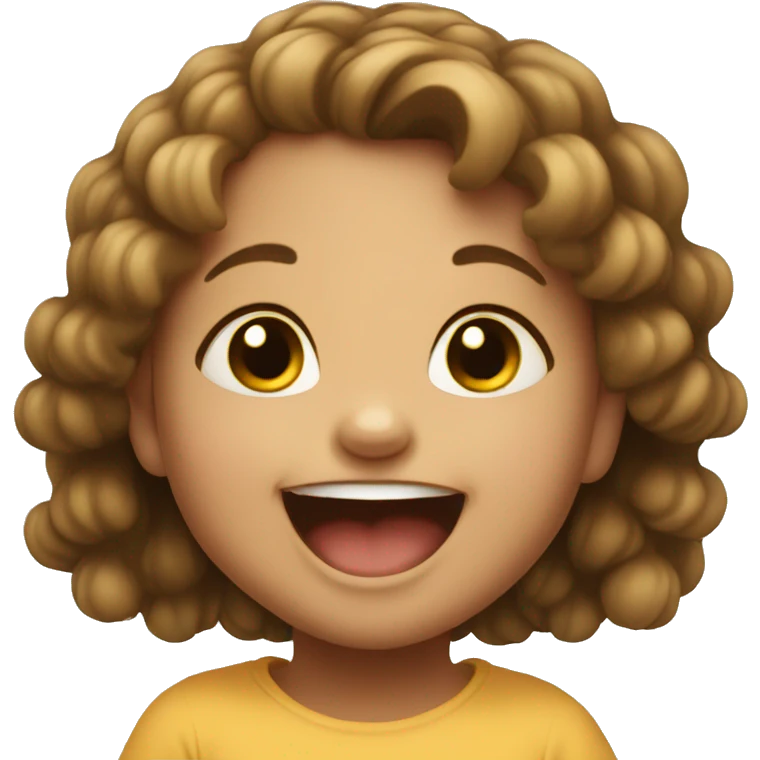 Baby girl laughing emoji