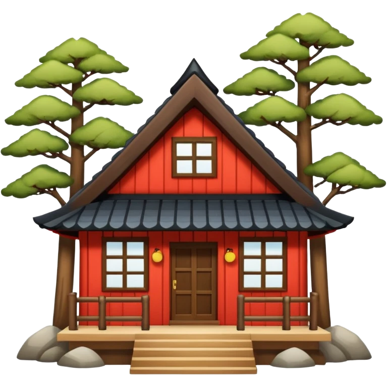 japan style wood house emoji