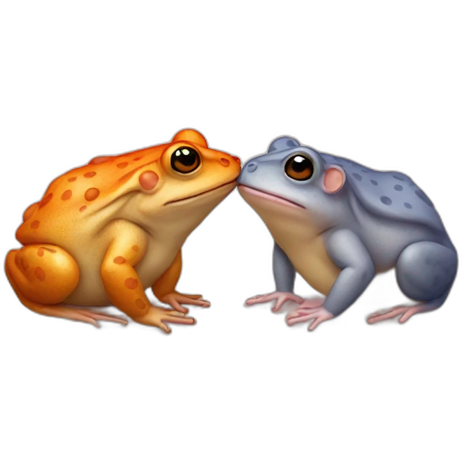 Toad kisses rat emoji