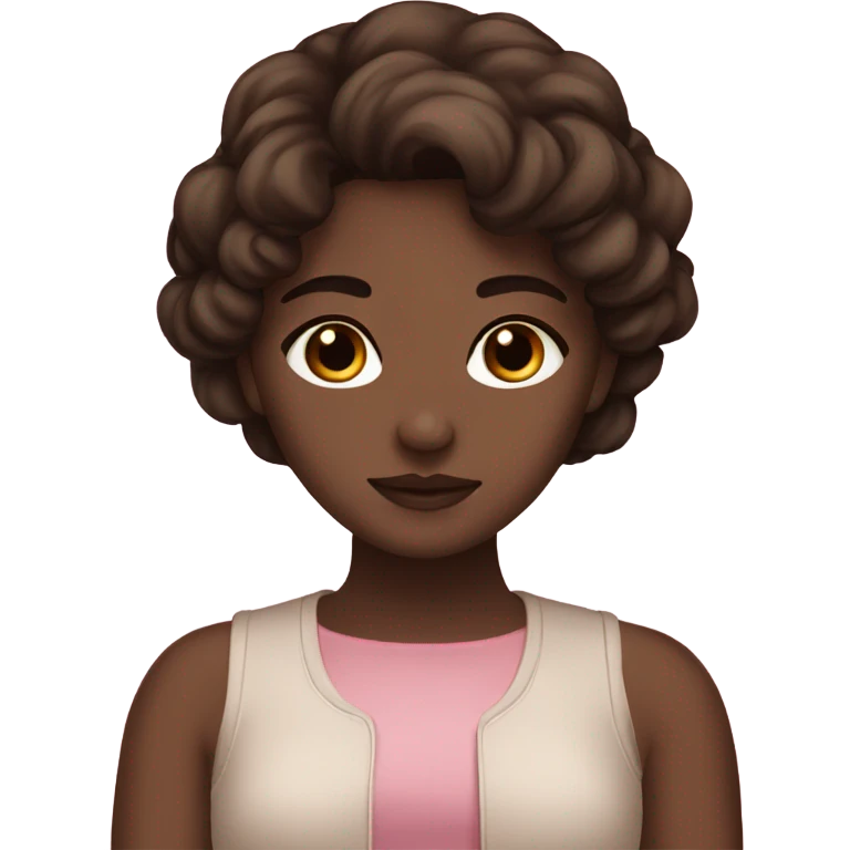Earthy brown, deep dark brow  hair, feminine, pink, girl, angelic emoji