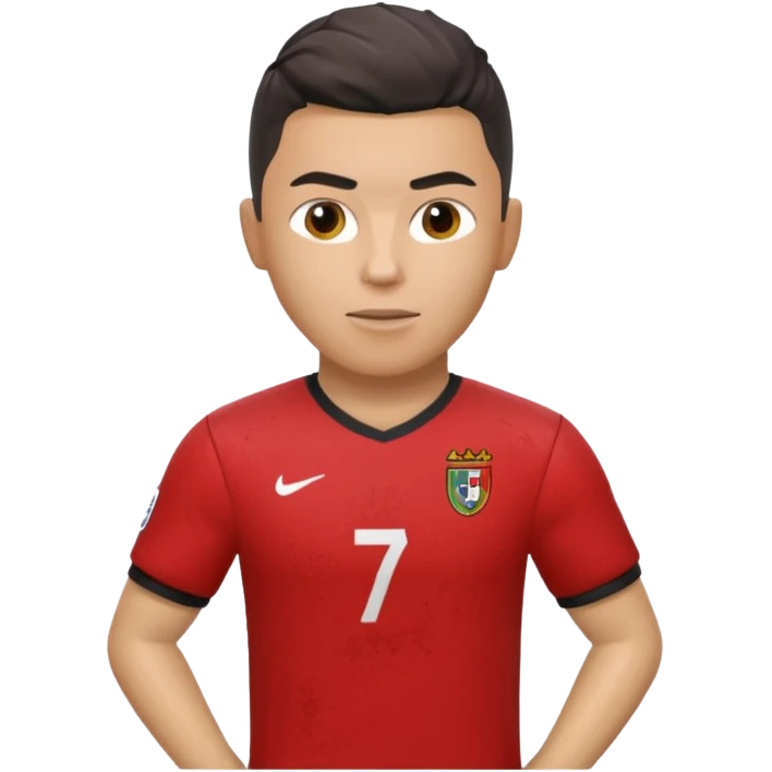 red football shirt with Ronaldo on the back emoji