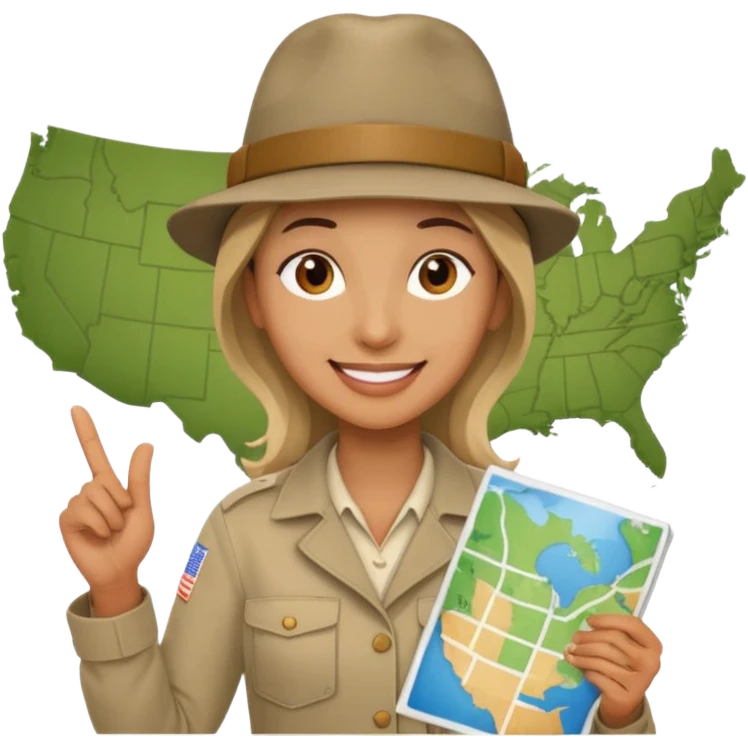 tour guide in USA emoji