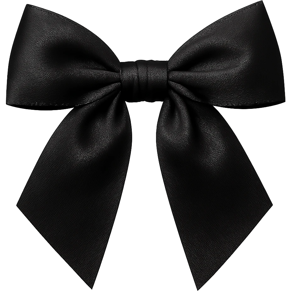 Goth bow, remove background emoji
