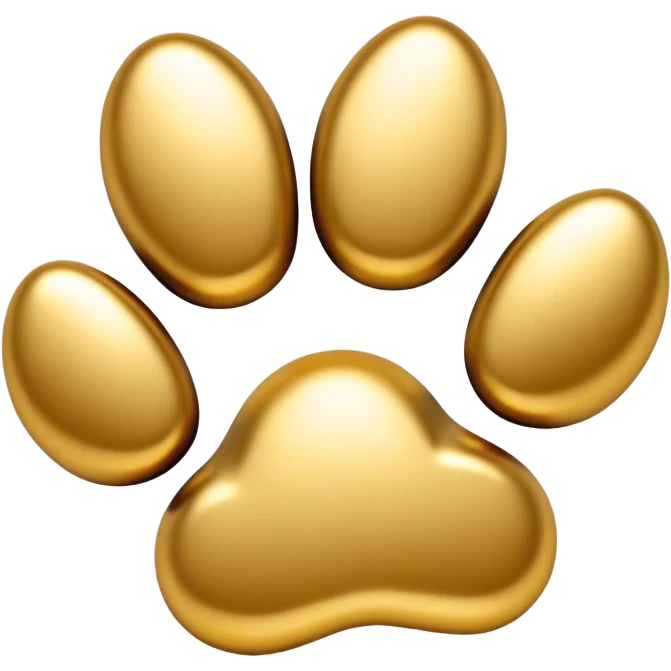 gold paw print emoji