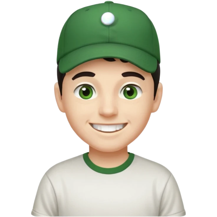 older-teenage-boy-dark-hair-green-eyes-tshirt-smiling-with-teeth-showing-baseball-hat-on-sideways emoji