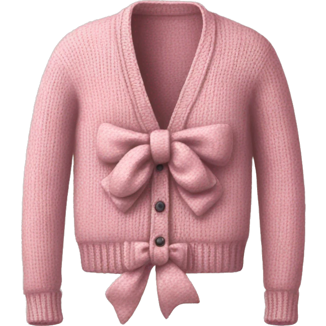 Cardigan with bow emoji