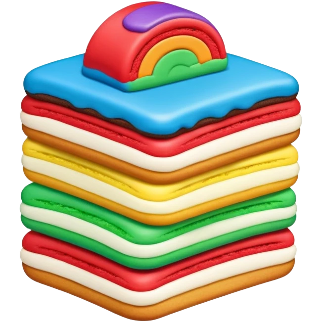 italian seven layer rainbow cookie emoji