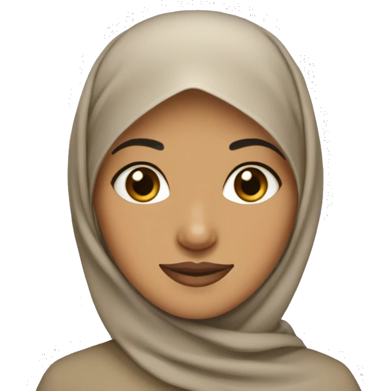 hijabi Southeast Asian hirl with tan skin emoji