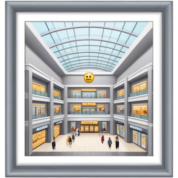 shopping mall grey emoji