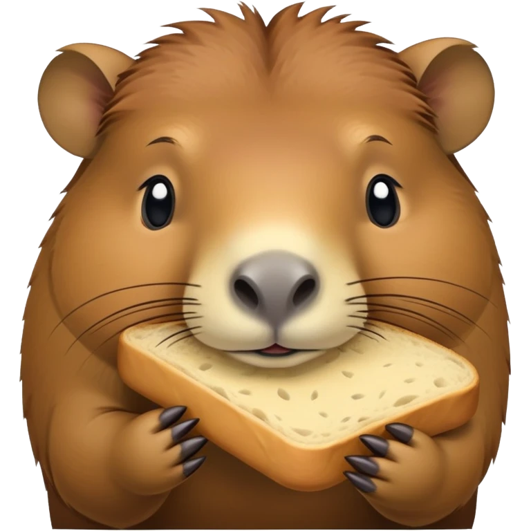 Capybara with bread emoji