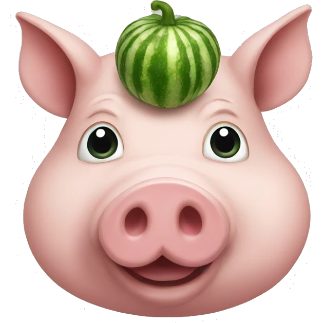 Pig cucumber  emoji
