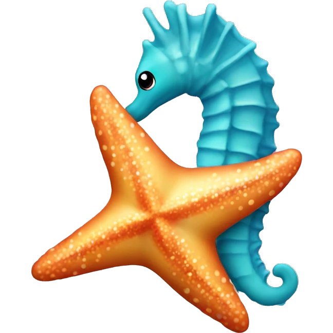 starfish and seahorse emoji