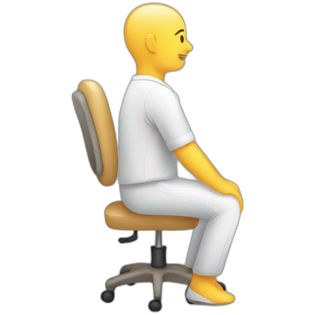 back pain by sitting emoji