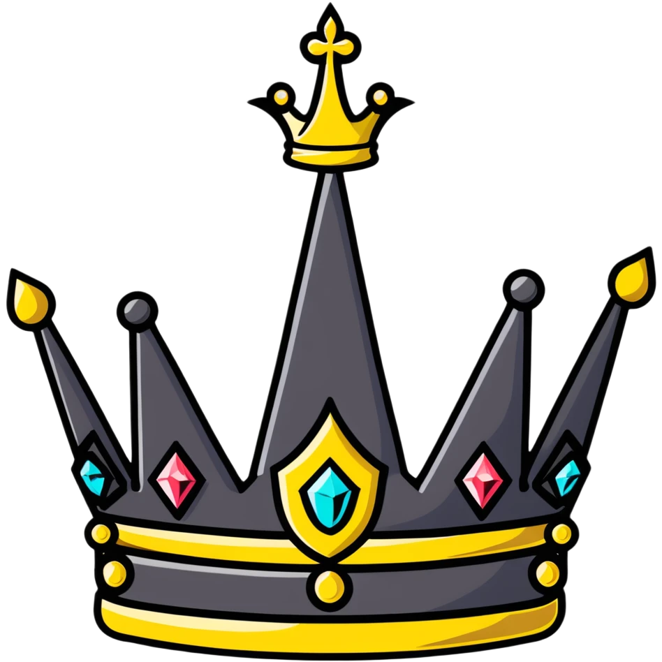 fancy king's crown with gems emoji