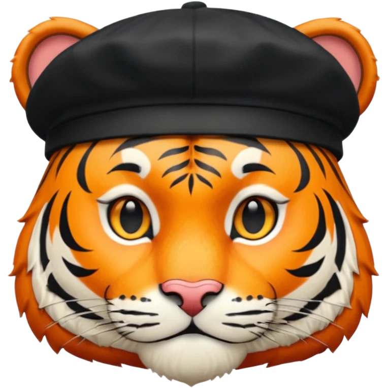 tiger with beret emoji
