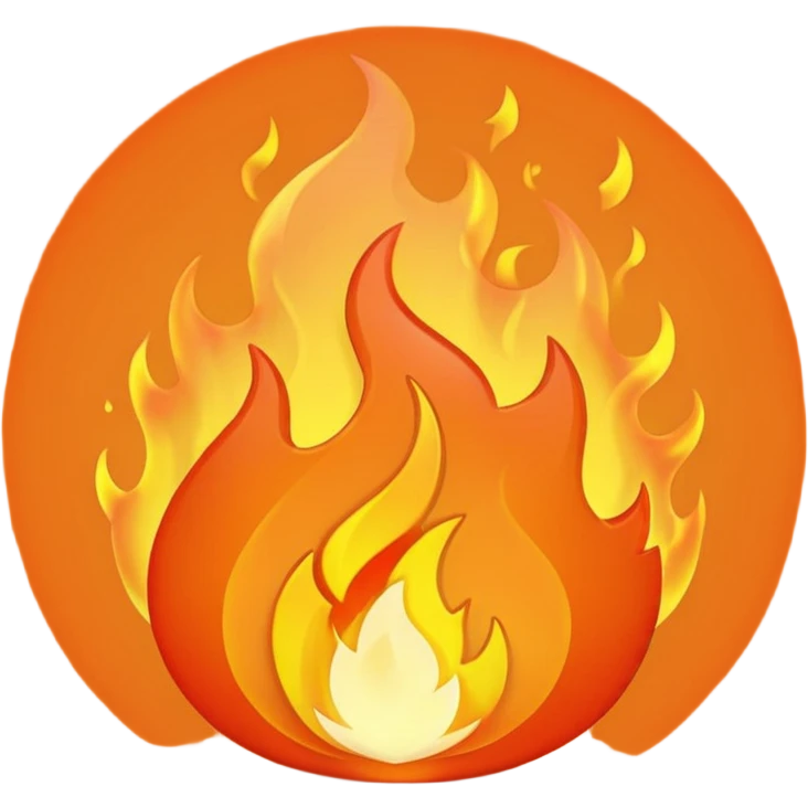 First Fire without the face  emoji