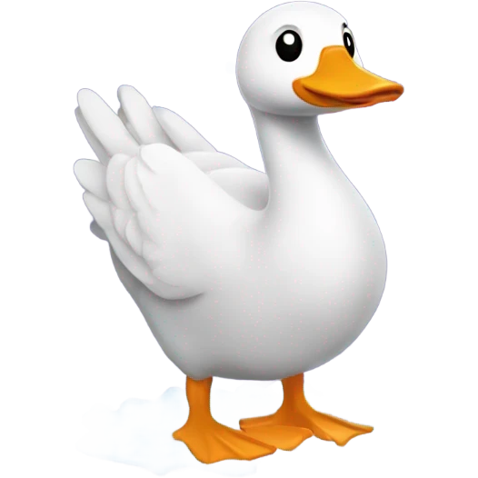 Goose taking a shower emoji