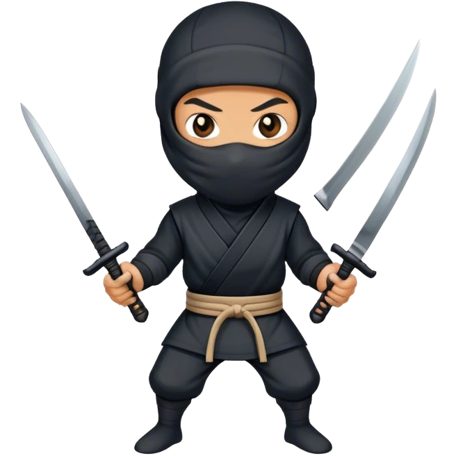 Ninja with a knife  emoji