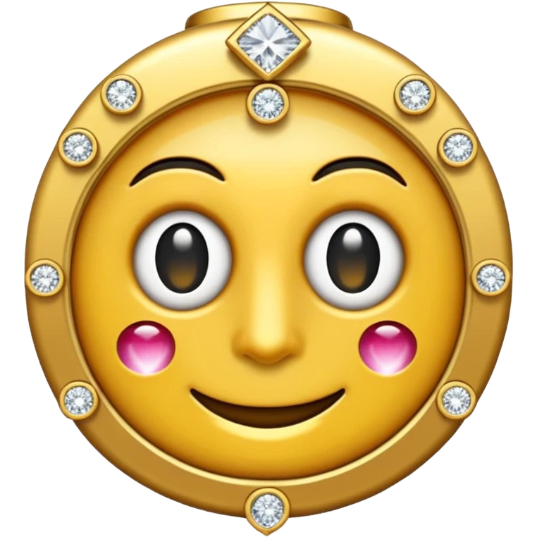 Crie um emoji de um relógio cravejado de diamantes  emoji