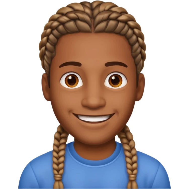 Brownskin man with braids  emoji