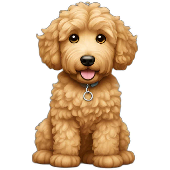 Goldendoodle wavy hair teddy bear cut emoji