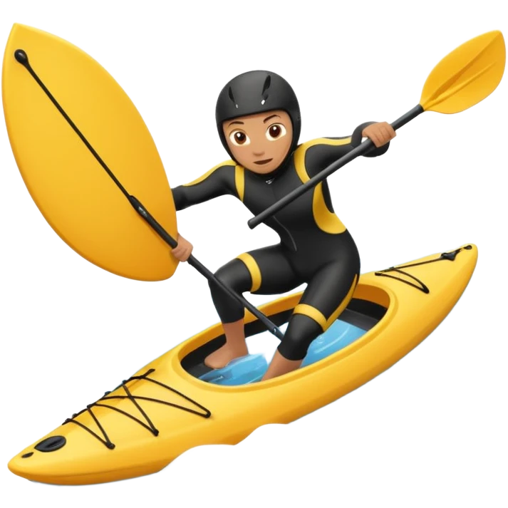 A Kayak slalom athlete going through a gate  emoji