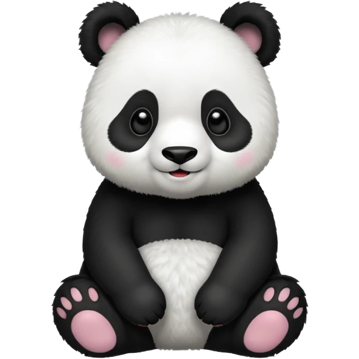 full body of panda, front view emoji