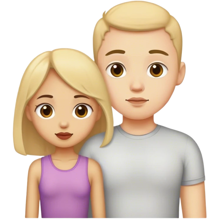 skinny girl with fat boy  emoji