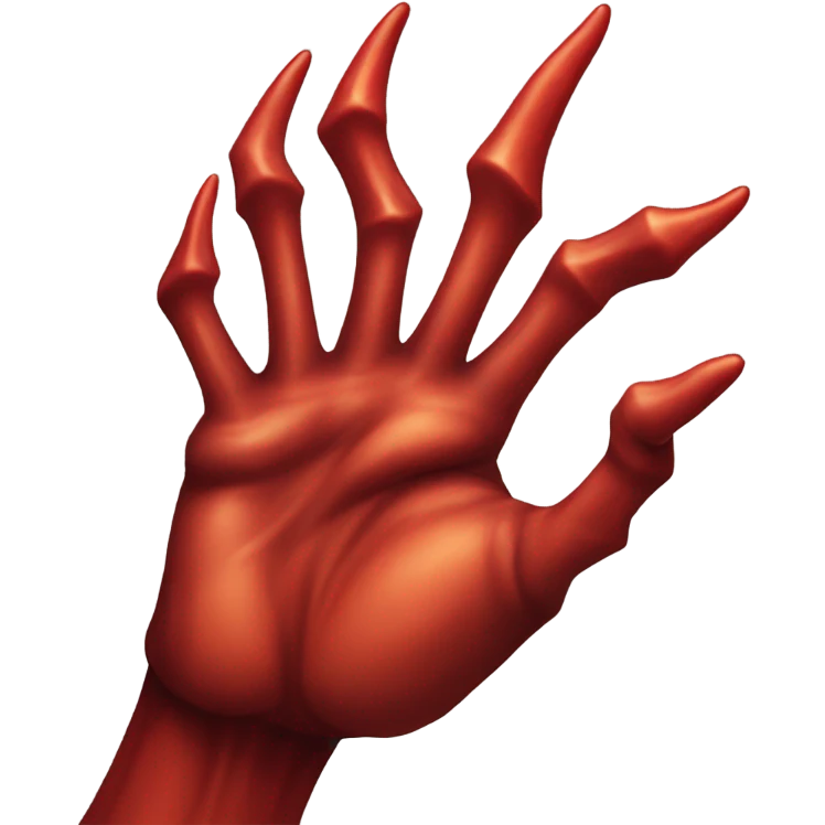 The devil's hand shows a like emoji