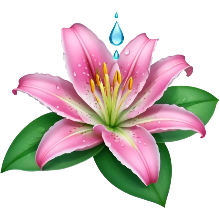 water pink lily circle leaf emoji