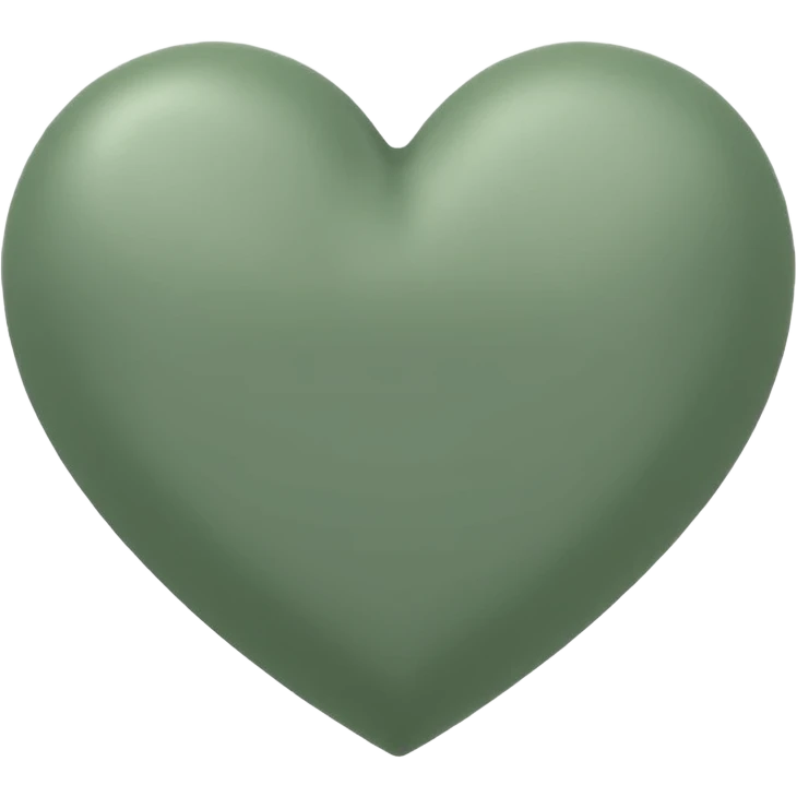 Sage green heart emoji