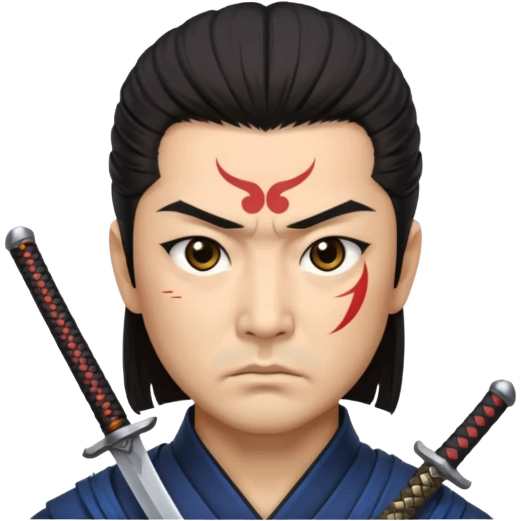 japanese sword master warrior face emoji