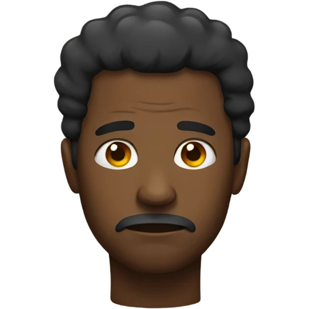 Sad black man  emoji