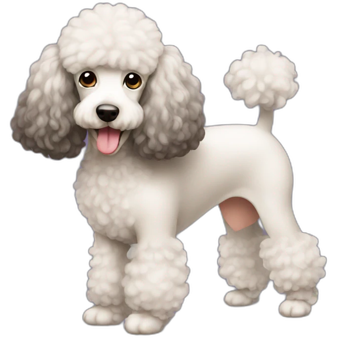 Dog Standart Poodle full body emoji