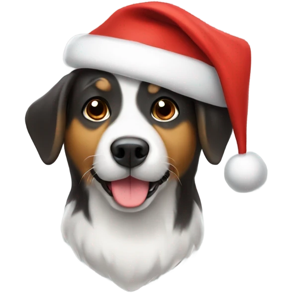 Dog with Santa hat emoji