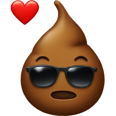 poop with sunglasses and heart emoji