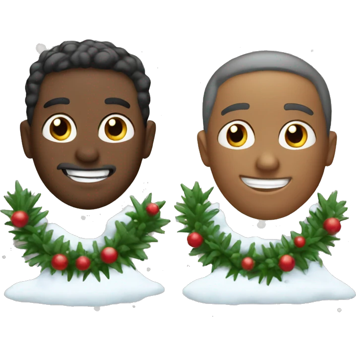 snow and garland emoji