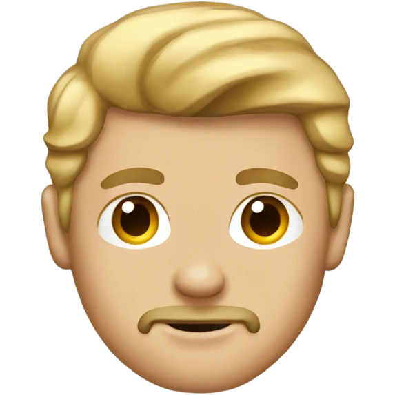 Dirty blonde hair man in coffee mug emoji