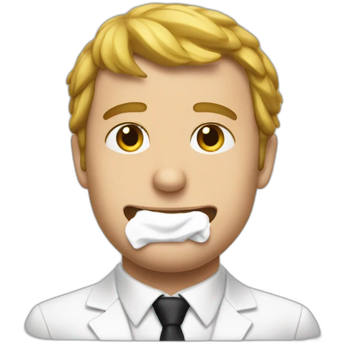 Macron au toilette emoji