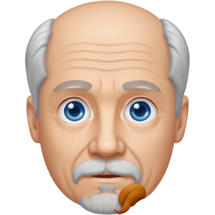 70 year old man with goatee and thinning hair emoji