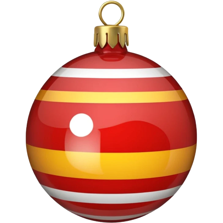 A Red Striped Ornament emoji