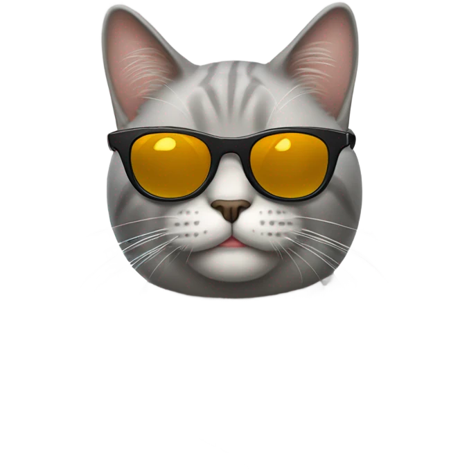 Cat with sunglasses emoji