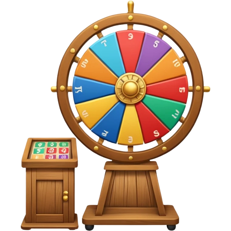 wheel of fortune, large, at booth emoji