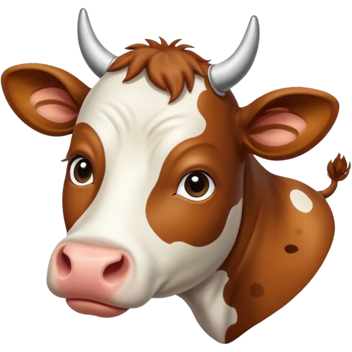 A cow makes with Saturn
 emoji