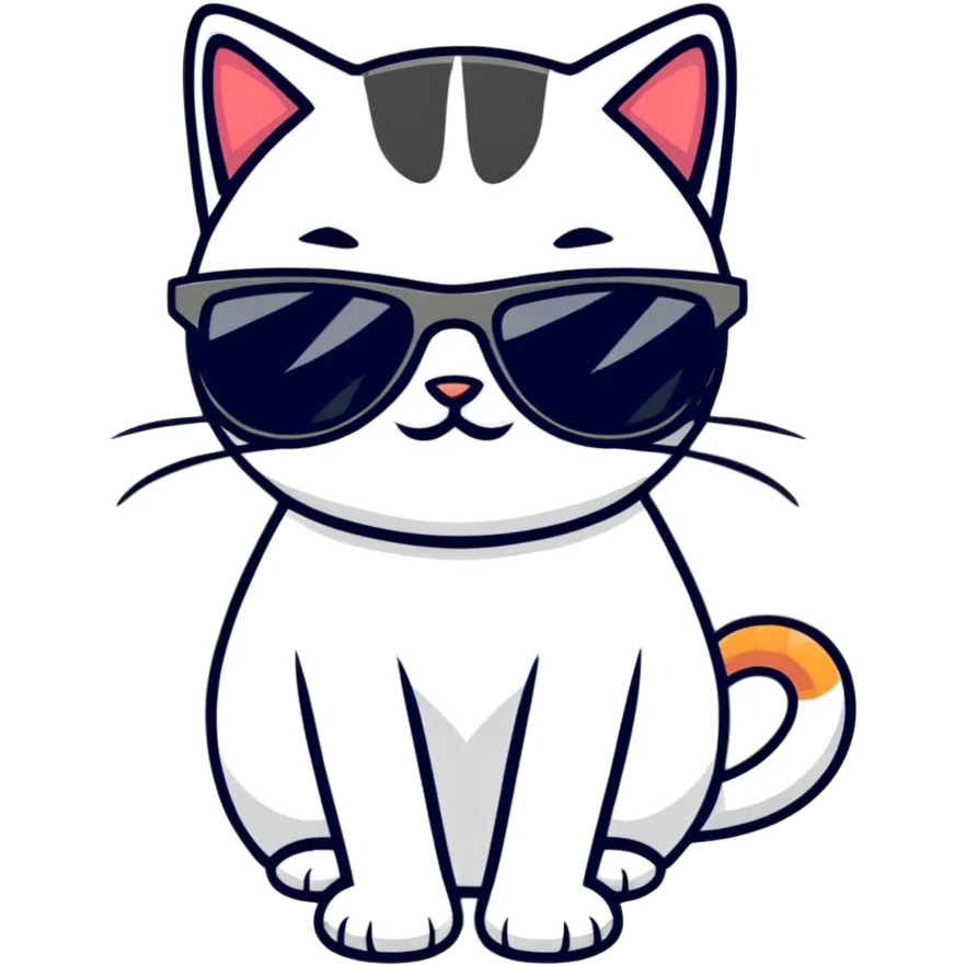 Cat with sunglasses emoji